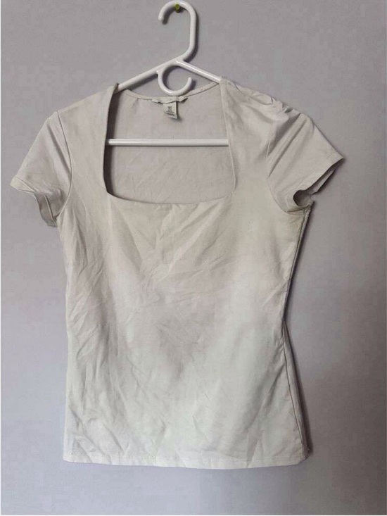 Tops - Women's Square Neck Short Sleeve Top - Cream